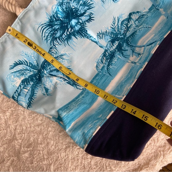 NEW Sun Bay Oversized Beach Bag Palm Trees and Detachable Pouch NWT - Picture 7 of 13